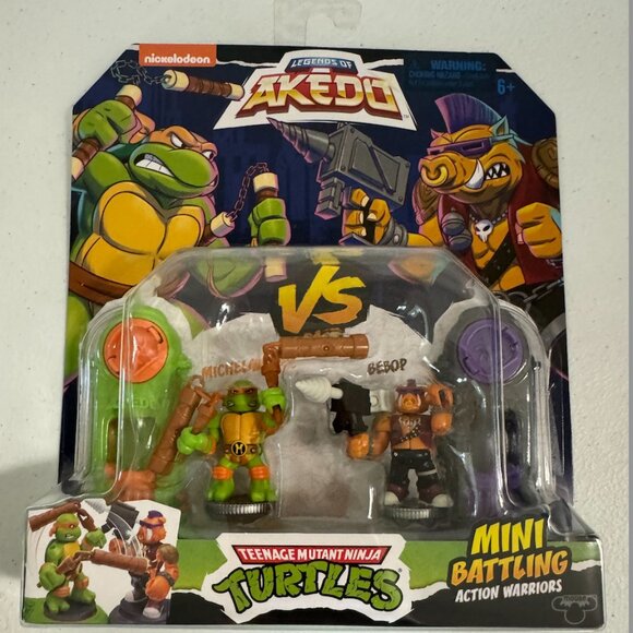 Legends of Akedo TMNT Mini Battling Action Warriors (Pack of 2) - Picture 2 of 3